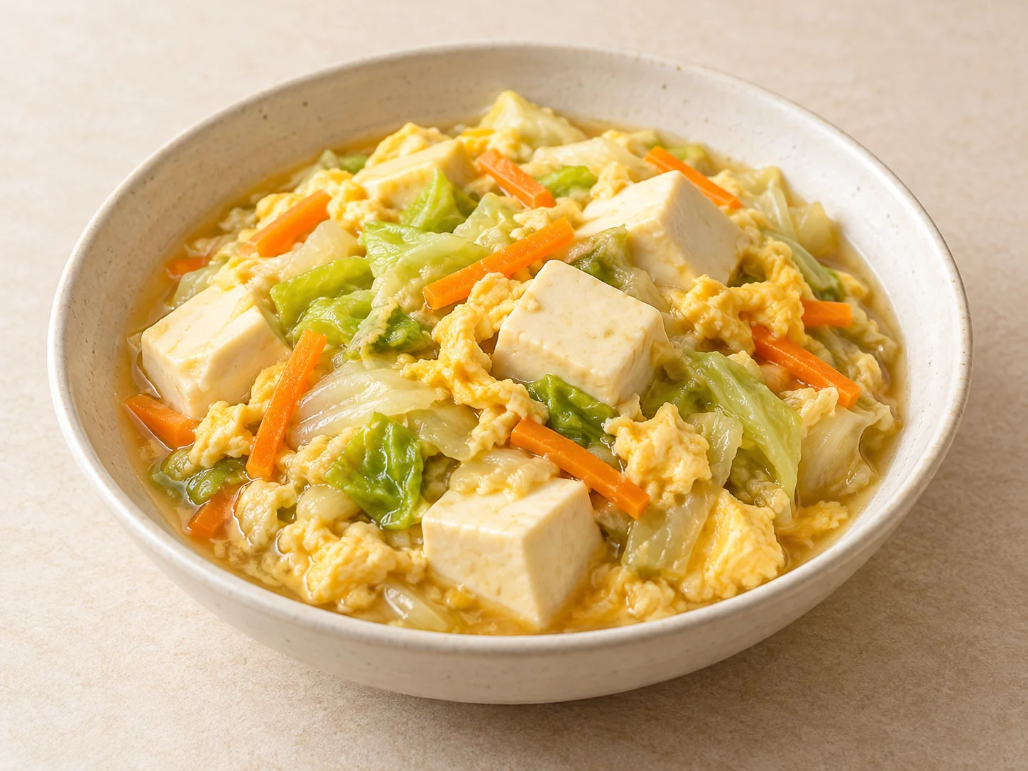 두부 채소 달걀찜의 예시 이미지
